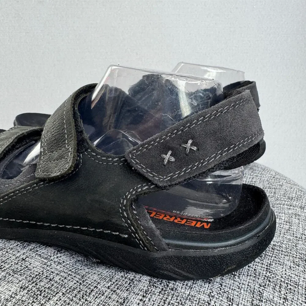 Merrell Black Leather Performance Sport Hiking Sandals Men’s Size 10